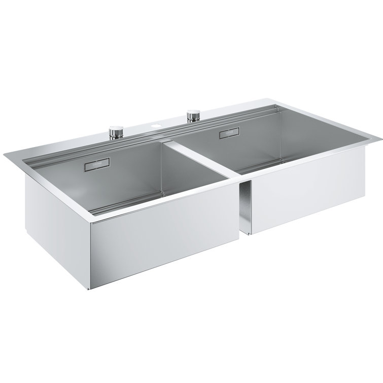 GROHE Double Bowl Inset Kitchen Sink Wayfair.co.uk
